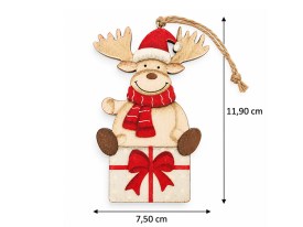 Adorno madera Navidad CIERVO